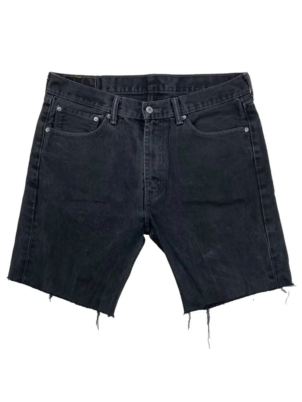 Levi's Black Cutoff Raw Hem Denim Shorts